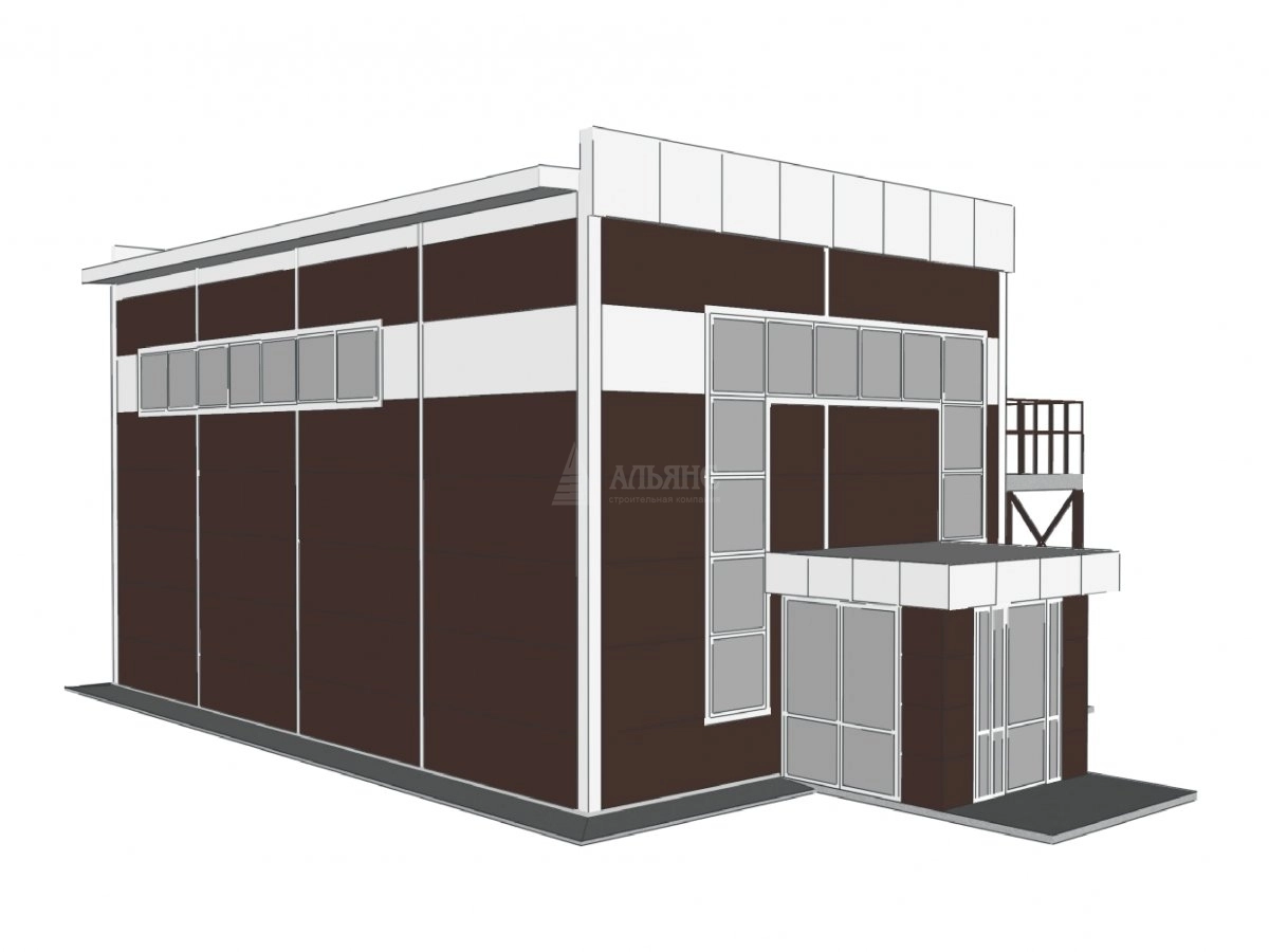 3D визуализация АБК из сэндвич-панелей - фото 4