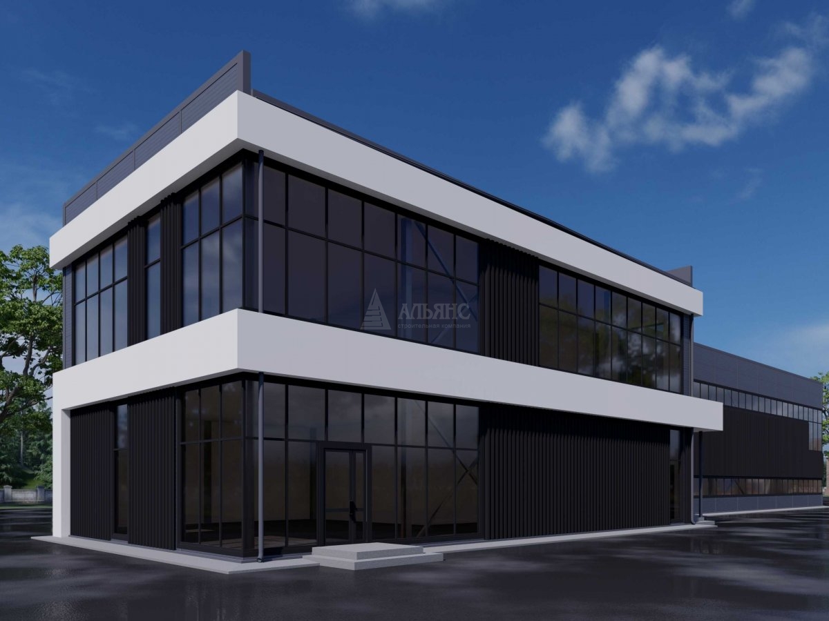 3D визуализация СТО из сэндвич панелей - фото 3