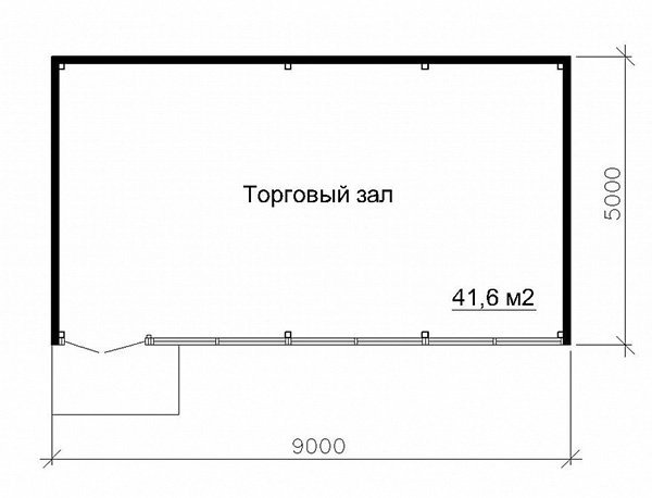 Планировка Цветочный павильон из сэндвич-панелей -  фото 1