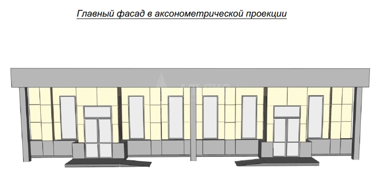 3D визуализация Торговый павильон из сэндвич-панелей - фото 6