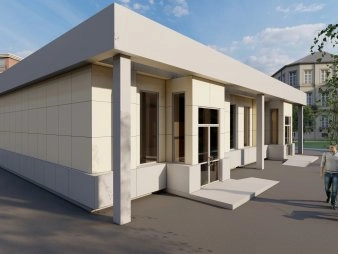 Торговый павильон из сэндвич-панелей