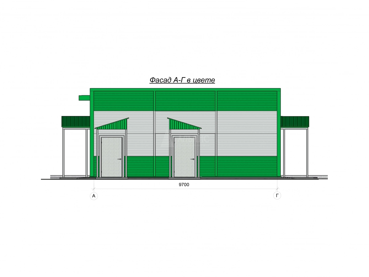 3D визуализация Контрольно-пропускной пункт из сэндвич-панелей - фото 6