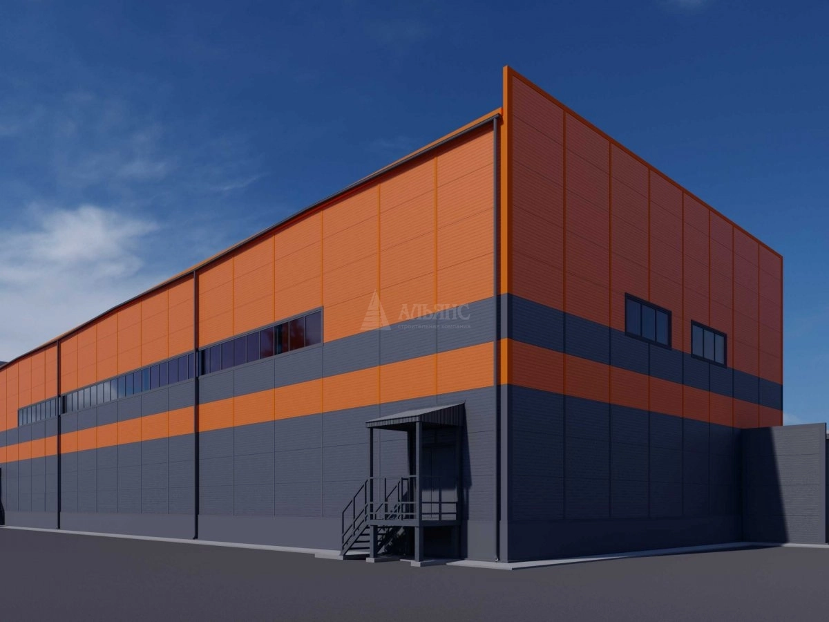 3D визуализация Склад из сэндвич панелей - фото 4